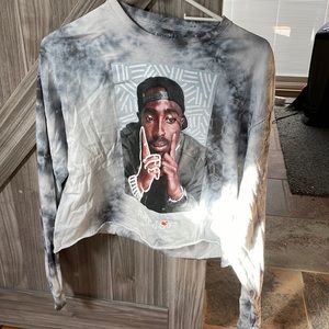 Poetic justice long sleeved crop tee, size L